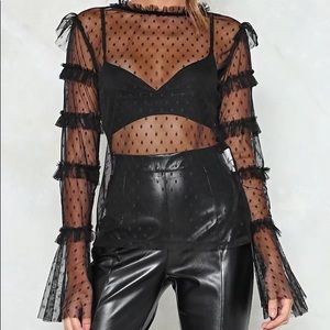 Nasty Gal Chin Up Mesh Top
